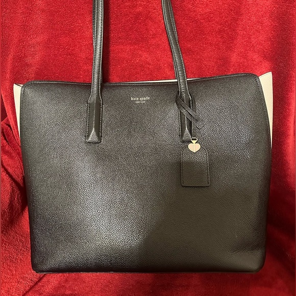 Kate Spade New York Black Leather Tote - Picture 1 of 3